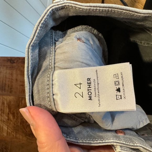 MOTHER Nordstrom Jeans Looker ankle fray size 24 gray - Picture 5 of 6